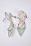 Mint Cut Out Detaylı Sivri Burun Kadın 8 cm Klasik Topuklu Ayakkabı TAKSS25TO00029