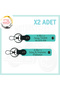 Turquoise, on the Motor Plate and Name Keychain! 2-Pack Keychain with Nameplate and a Rh (-) Blood Type Lettering