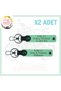 Exclusive for Legendary Motorcycles, Meaningful Gift with Name Plate and B Rh (+) Blood Type Written X2 Keychain, Green