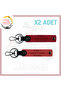 Leather 2-Keychain with Name Plate and 0 Rh (-) Blood Group Written for Biker Passengers, Pomegranate Flower-Red