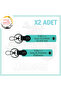 Turquoise, on the Motor Plate and Name Keychain! 2-Pack Keychain with Name Plate and 0 Rh (+) Blood Type