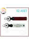 White-Burgundy, for Bikers, Leather 2-Piece Keychain with Name Plate and a Rh (-) Blood Group Lettering, Gift