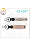 Special for Speed ​​Lovers, 2-Piece Keychain Set with Name Plate and B Rh (-) Blood Group Written, Yavruağzı-Pudra