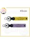 Speed Passion Custom Name Plate & 0 Rh (-) Blood Type Written Leather 2 Keychain, , Purple Violet-Yellow