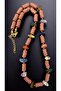 Bensei Chakra Necklace, Fimo Clay, Citrine, Crystal Quartz, Amethyst, Lapis Lazuli, Agate, Tiger Eye
