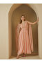 Embroidered Cape Sleeve Belted Kaftan - 6