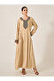 Embroidered Patch Work Pleated A-Line Jalabyia - 2