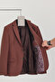 Picardi Men's Dark Mink Textured Fabric Mono Collar Slim Fit Sports Blazer Jacket (Large Size-Oversize)