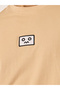 Embroidered Badge Detail Cotton Oversized T-Shirt - 3
