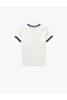 Crew Neck Short Sleeve Yale Printed Cotton Licensed Crop T-Shirt - 2