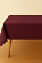 Luna Series Velvet Textured Table Cloth - Plum - 3