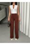 Women's High Waist Lycra Striped Palazzo Pants - 2