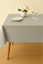 Luna Series Velvet Textured Table Cloth - Light Gray