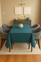 Luna Series Velvet Textured Table Cloth - Indigo - 2