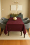 Luna Series Velvet Textured Table Cloth - Plum - 2
