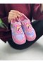 Daily Velcro Girls' Pink Sports Shoes Colorful Glitter Sole Ornamental Detail Rubber Lacing Sneaker 4010 - 5