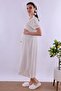Cotton Maternity Nightgown with Breastfeeding Feature Effortt - Ecru - 3