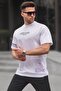 White Regular Fit Printed Men's T-Shirt 6087