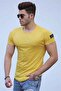 Yellow T-Shirt with Ripped Detail 2883 - 2