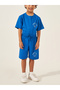 Slogan Print Short Sleeve T-Shirt and Shorts Set - 5