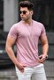 Crew Neck Basic T-Shirt Pink 3006 - 2