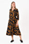 Women's 100% Woven Viscose Patterned Dress / Tie Detail / Stylish and Elegant Design - 4