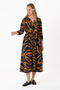Women's 100% Woven Viscose Patterned Dress / Tie Detail / Stylish and Elegant Design - 3