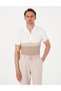 Mink Slim Fit Polo Neck Zippered Knitwear T-Shirt 50306003-Vr052