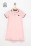 Girl's Polo Neck Embroidered Cotton Summer Short Sleeve Dress