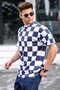 Men's Patterned Navy Blue T-Shirt 5808 - 2
