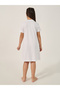 Graphic Print Short Sleeve Nightdress - 4