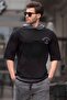 Men's Black Hooded T-Shirt 6182