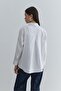 Cross Pleated Basic Shirt White - 7