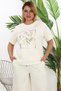 Ecru Foil Printed Shorts Set - 2