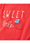 Girl's Front-Tie T-Shirt and Shorts Knitted Muslin Summer Two-Piece Set Red - 4