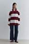 Polo Neck Premium Sweatshirt Claret Red - 6