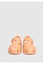 Orange Flat Sandals for Girls - 3