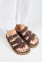 Luno Platform Women's Leather Slippers Brown - 2