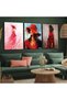 Zevahir 3 Pcs Canvas Fashion Woman Painting - 2