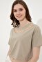 Women's Green Crop Top T-Shirt - 2