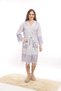 Sultan 100% Cotton Green Colored Hooded Peshtamal Bathrobe, Dressing Gown and Beach Dress - 4