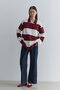 Polo Neck Premium Sweatshirt Claret Red