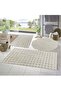 Balat Carpet 3' Non-Slip Base Bubble Plush Bath Mat Cream 50X50 (Round)-50X50 and 50X70