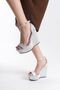 Alessi; Silver, 12 cm Wedge Heeled Shoes - 3