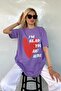Mad Girls Lilac Printed T-Shirt Mg1202 - 5