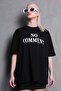 Black Printed Crew Neck Women's T-Shirt Mg1763 - 4