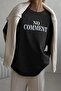 Black Printed Crew Neck Women's T-Shirt Mg1763