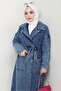 Zeyal Belted Denim Trench 1434 - Blue - 2
