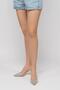 V-1005 Beige Daily Open Back Stone Heeled Shoes - 3