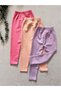 Girl's Lycra Trophy Combed Long Leggings Set of 3 [Length Measurements Available in the Description] - 4